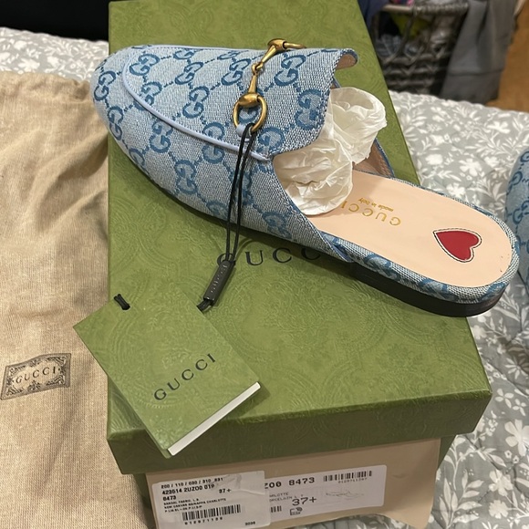GUCCI WOMENS PRINCETON MULES SIZE 37.5. BRAND NEW ,NEVER WORN . - Picture 2 of 7
